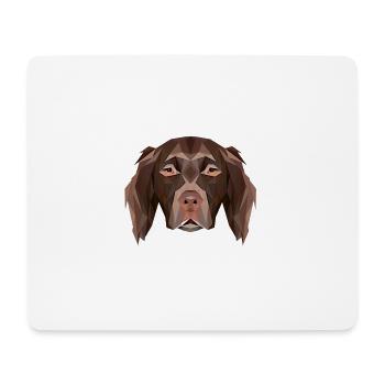 Petit Münsterländer - Tapis de souris (format paysage) - blanc - Devant