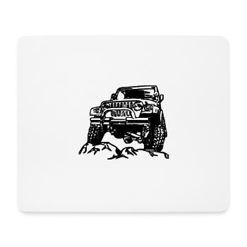Jeep - Tapis de souris (format paysage) - blanc - Devant