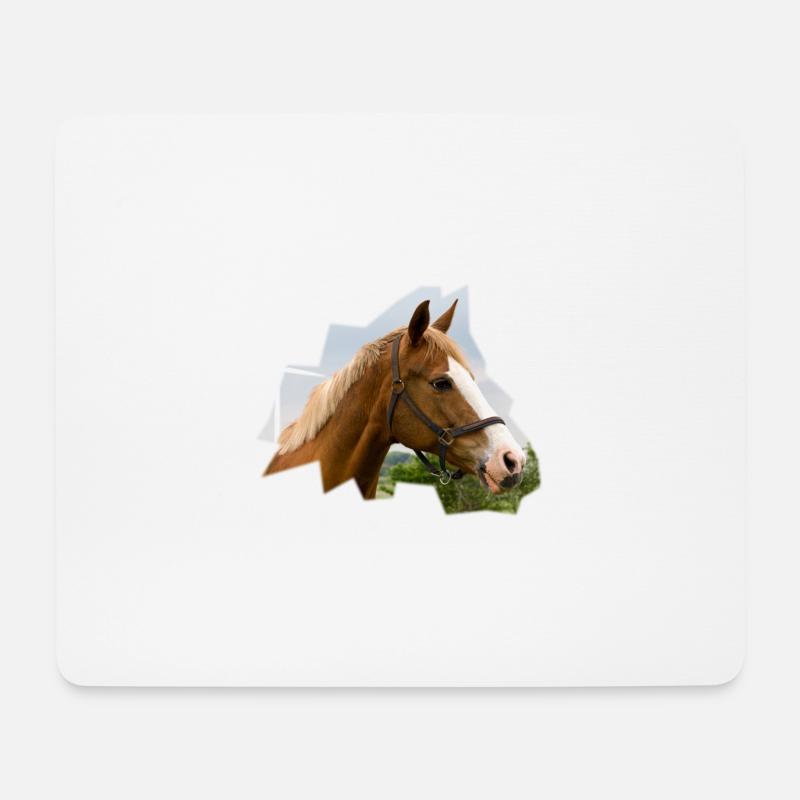 Cheval. Cheval. - Tapis de souris (format paysage) - blanc