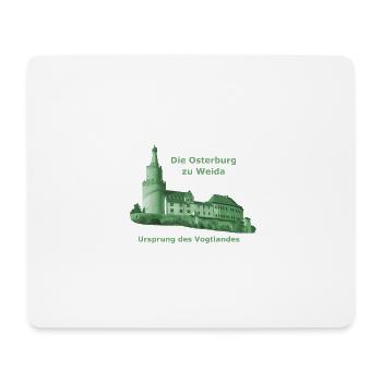 Osterburg Weida Vogtland grün - Mousepad (Querformat) - Weiß - Vorne