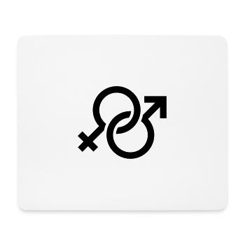 Icône de femme homme | personnage féminin - Tapis de souris (format paysage) - blanc - Devant