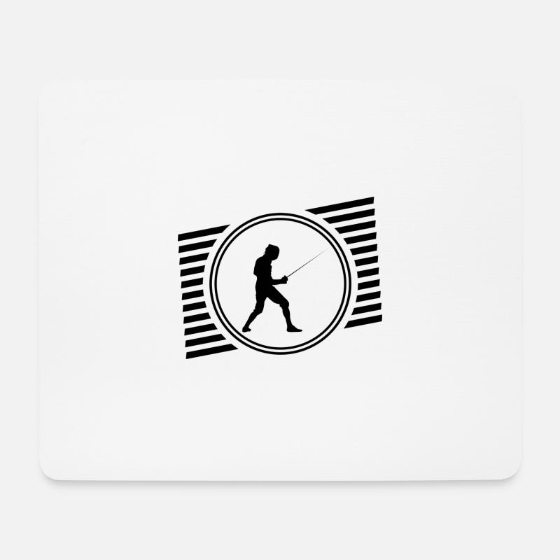 Fechten - Mousepad (Querformat) - Weiß