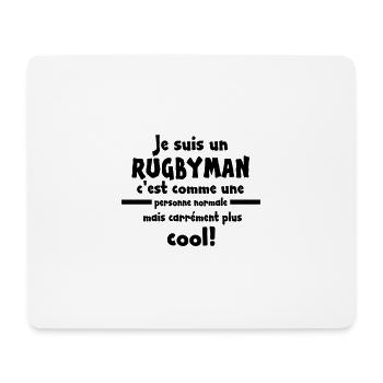un rugbyman - Tapis de souris (format paysage) - blanc - Devant