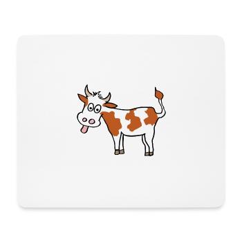 lustige Kuh - Mousepad (Querformat) - Weiß - Vorne