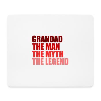 Großvater die Legende Zitat - Mousepad (Querformat) - Weiß - Vorne