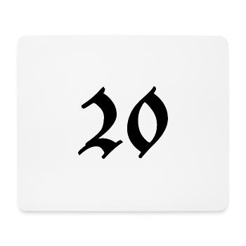 20. 20 ANS. 20e ANNIVERSAIRE. ANNIVERSAIRE 20 ANS. - Tapis de souris (format paysage) - blanc - Devant