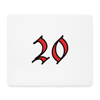 20. 20 YEARS. 20th ANNIVERSARY. 20 YEARS ANNIVERSARY. - Mouse Pad (horizontal) - white - Front