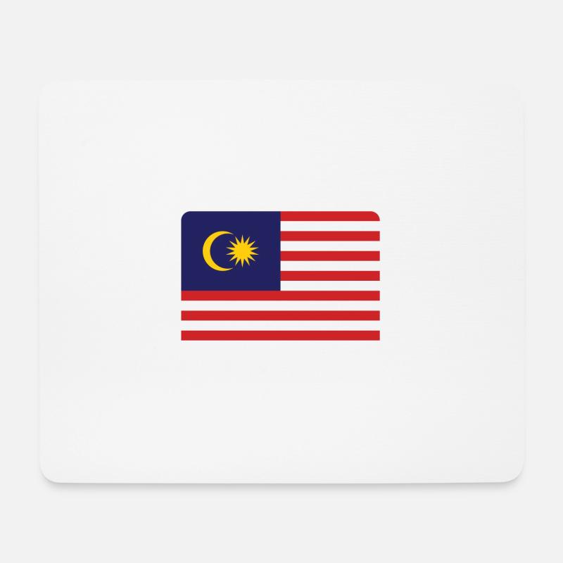 MALAYSIA FLAGGE - Mousepad (Querformat) - Weiß