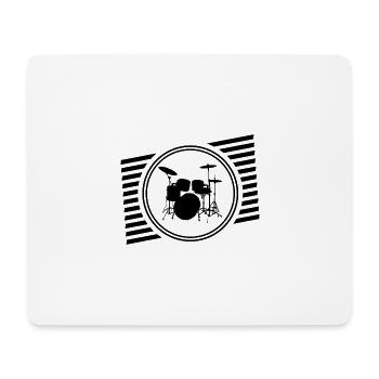 Drums - Mouse Pad (horizontal) - white - Front
