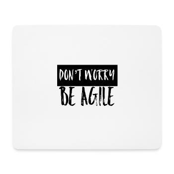 Don’t worry be agile - Tapis de souris (format paysage) - blanc - Devant