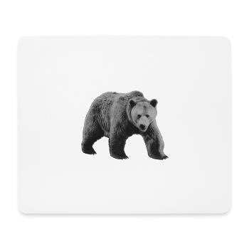 Bear Gray, Wild Bear Gray - Mouse Pad (horizontal) - white - Front