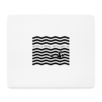 genitiv ins wasser Deutschlehrer spruch - Mousepad (Querformat) - Weiß - Vorne