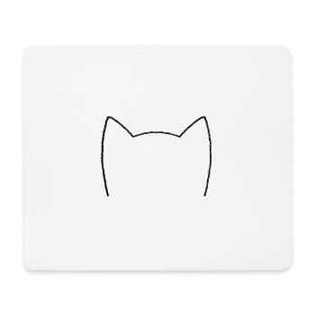 Cat's ears - Mouse Pad (horizontal) - white - Front