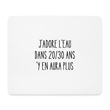 j'adore l'eau - Tapis de souris (format paysage) - blanc - Devant