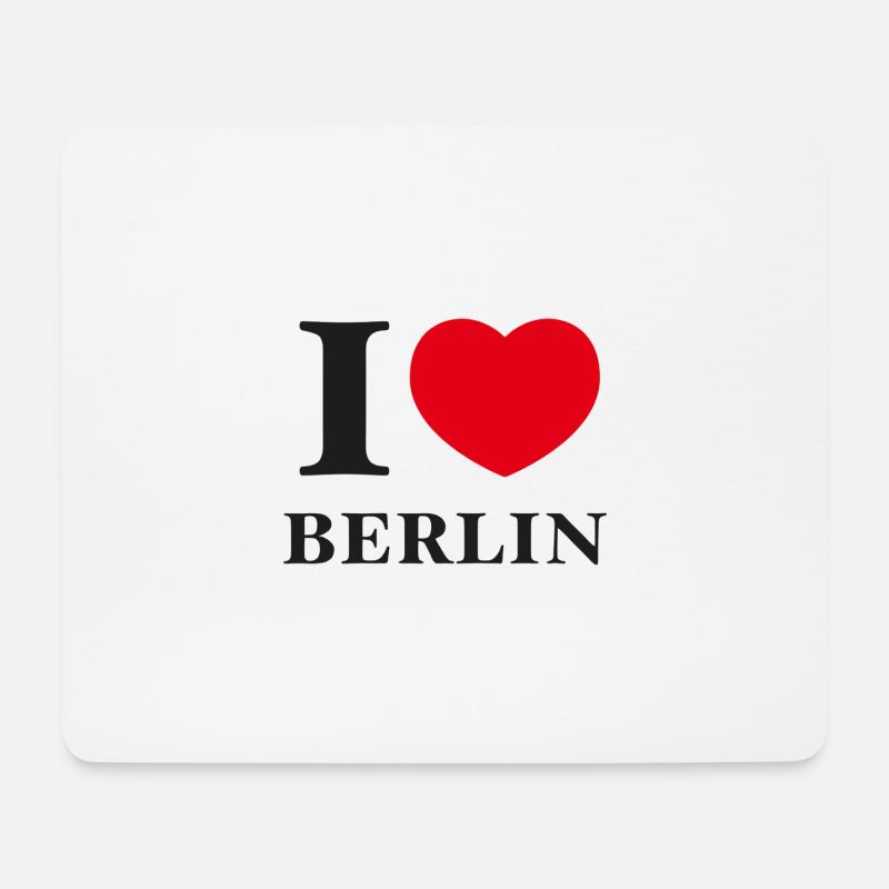 I Love Berlin - Mousepad (Querformat) - Weiß