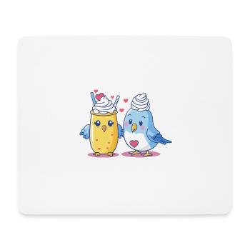 Bird topping - Mouse Pad (horizontal) - white - Front