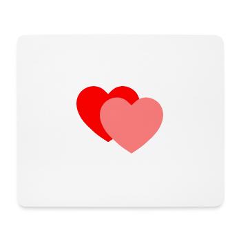 2 Hearts - Tapis de souris (format paysage) - blanc - Devant