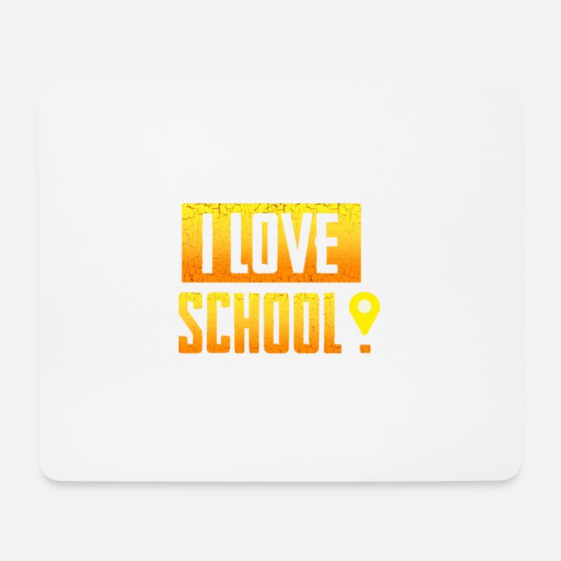 i love school - Mousepad (Querformat) - Weiß