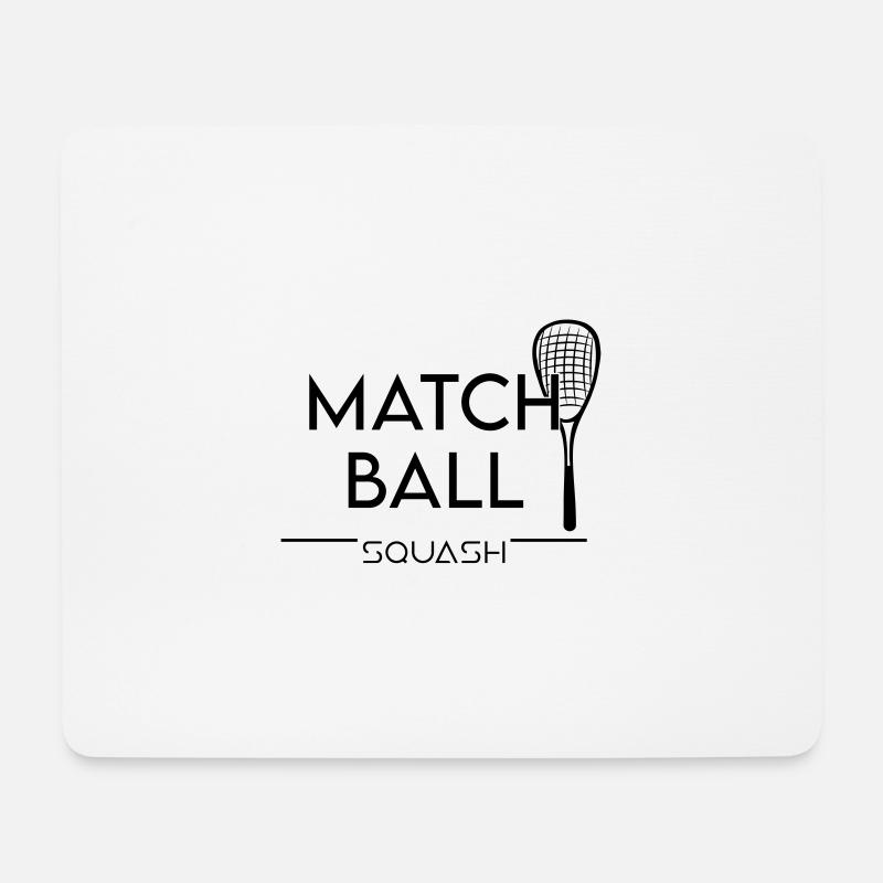 Squash: Match Ball - Mousepad (Querformat) - Weiß