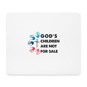 Les enfants de Dieu ne sont pas à vendre - Tapis de souris (format paysage) - blanc - Devant