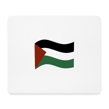 Drapeau de la Palestine - Tapis de souris (format paysage) - blanc - Devant