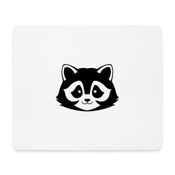 Waschbären süßer Cartoon Waschbär 34 - Mousepad (Querformat) - Weiß - Vorne