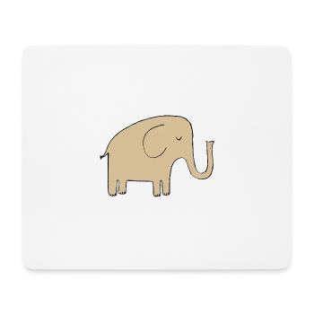 Elephant - Mouse Pad (horizontal) - white - Front