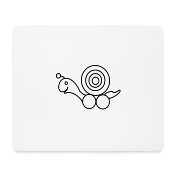 Schnecke - Mousepad (Querformat) - Weiß - Vorne