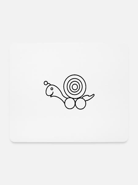 Schnecke - Mousepad (Querformat) - Weiß