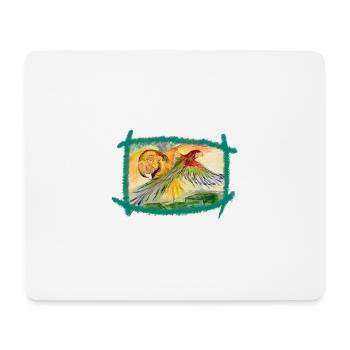 Aras au-dessus de la forêt tropicale - Tapis de souris (format paysage) - blanc - Devant