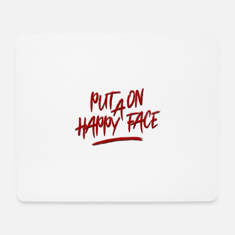 Joker Happy Face Clown Handschrift Kino - Mousepad (Querformat) - Weiß