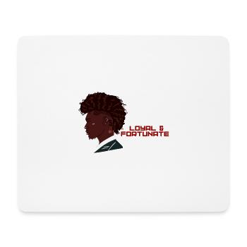 schwarz & stolz mann afro loyal erfolgreich - Mousepad (Querformat) - Weiß - Vorne