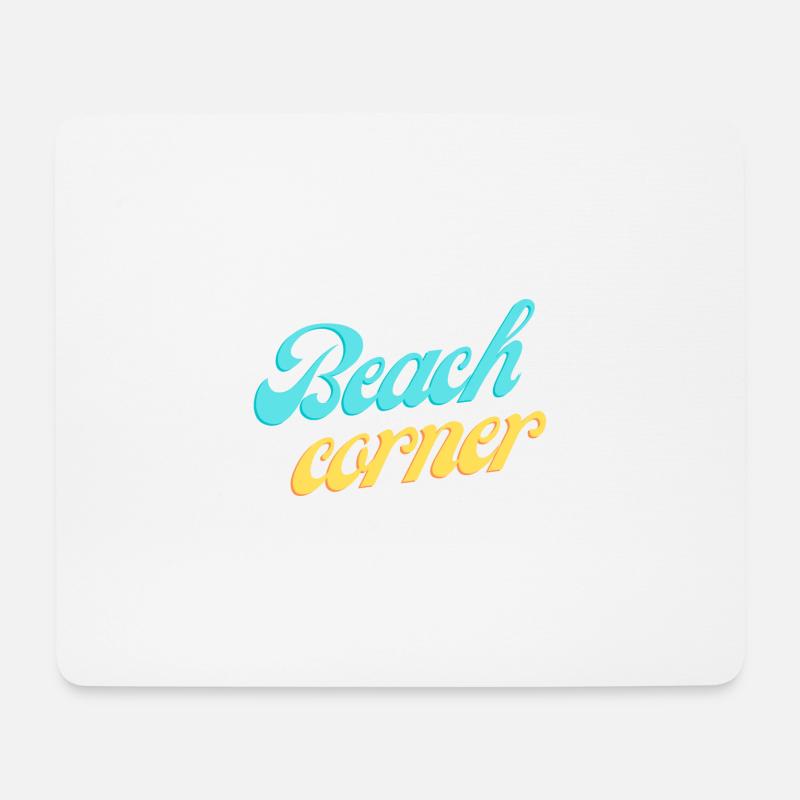 Strandecke - Mousepad (Querformat) - Weiß