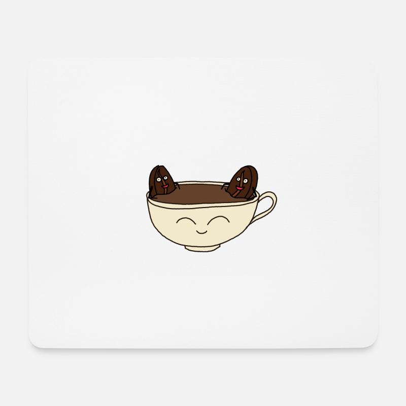 Kaffee - Mousepad (Querformat) - Weiß