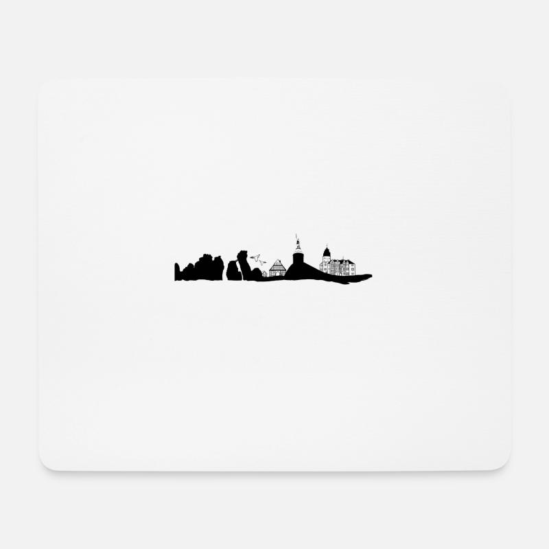 Detmold Panorama - Mousepad (Querformat) - Weiß