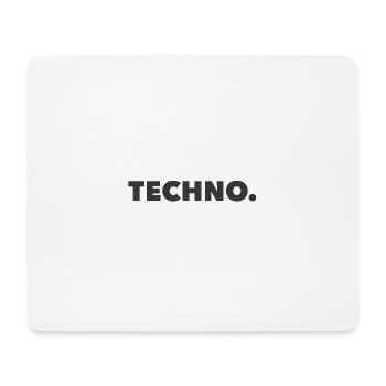 Techno Music Logo grau - Mousepad (Querformat) - Weiß - Vorne