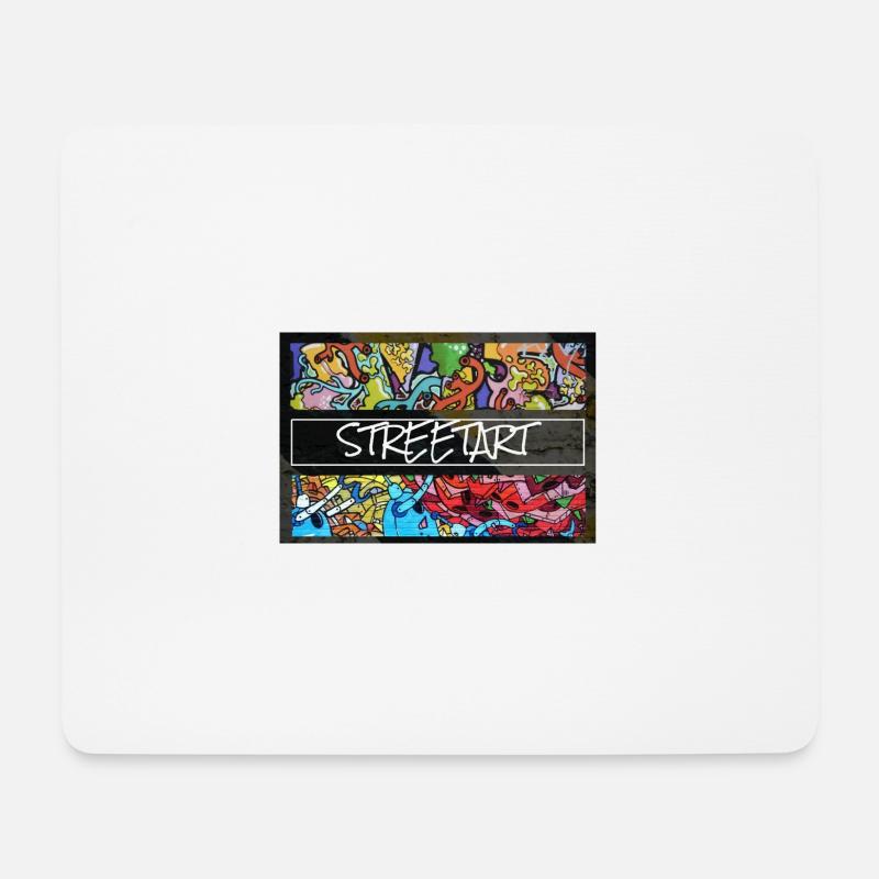 Streetart Collage - Mousepad (Querformat) - Weiß