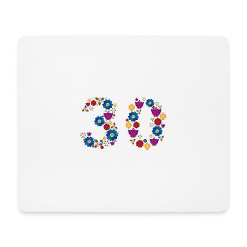 Fleurs 30 - Tapis de souris (format paysage) - blanc - Devant