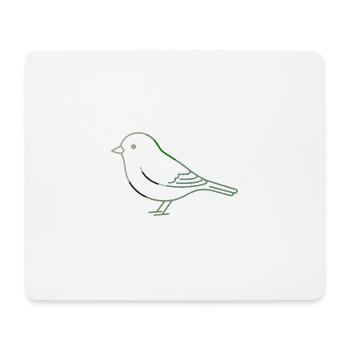 Minimalist Green Linear Bird - Mouse Pad (horizontal) - white - Front