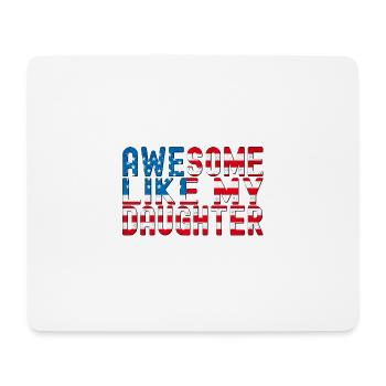 4th of July Father’s Day Papa - Génial comme mon - Tapis de souris (format paysage) - blanc - Devant