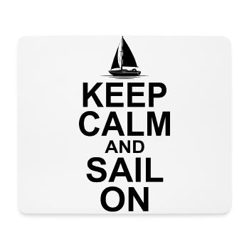 Keep Calm And Sail On Captain Sailor Skipper Boat - Mousepad (Querformat) - Weiß - Vorne