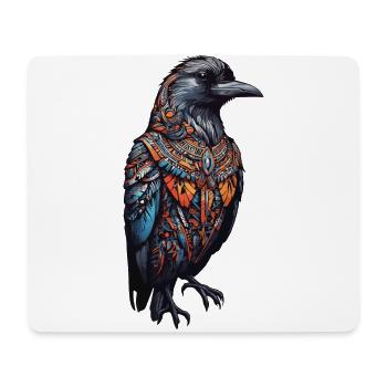Bohemian Raven Mysticism Colors Mandala Design - Mouse Pad (horizontal) - white - Front