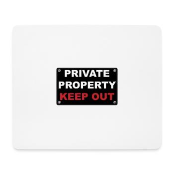 private property - Mousepad (Querformat) - Weiß - Vorne