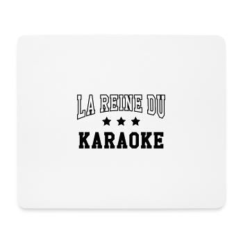 La Reine du Karaoké - Tapis de souris (format paysage) - blanc - Devant