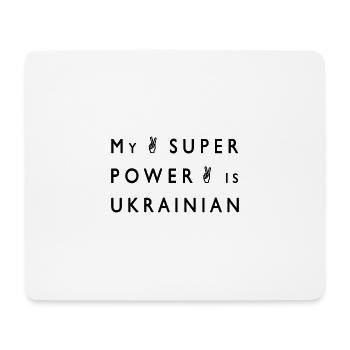 My Super Power is Ukrainian - Mousepad (Querformat) - Weiß - Vorne