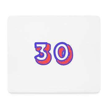 30. 30 YEARS. 30th ANNIVERSARY. 30TH ANNIVERSARY. - Mouse Pad (horizontal) - white - Front