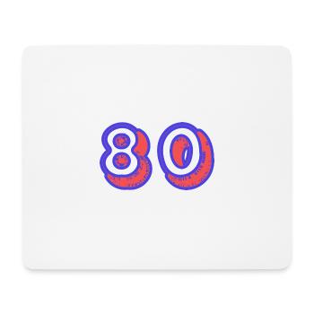 80. 80 YEARS. 80th ANNIVERSARY. 80TH BIRTHDAY. - Mouse Pad (horizontal) - white - Front