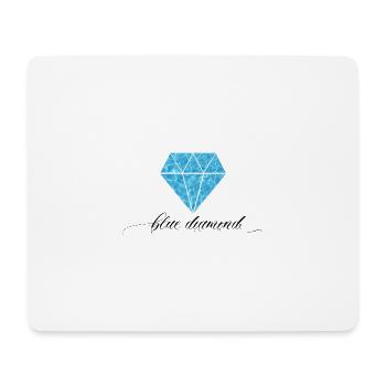 Blue Diamond - Blauer Diamant - Mouse Pad (horizontal) - white - Front