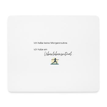 LIEBEVOLL Morgenroutine Yoga - Mousepad (Querformat) - Weiß - Vorne