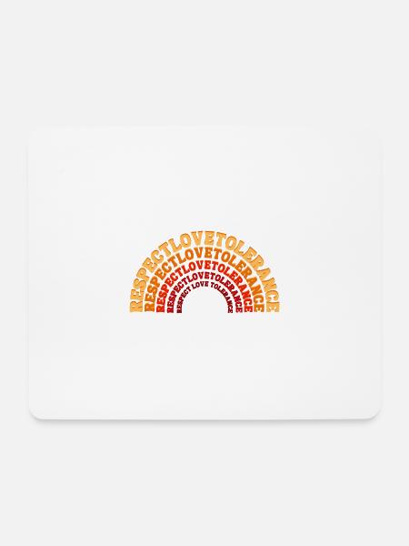 RESPEKT LIEBE TOLERANZ - Mousepad (Querformat) - Weiß
